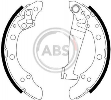 Колодка гальм. барабан. AUDI / VW 80/100/Passat задн. (ABS) A.B.S. 8778 (фото 1)