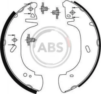 Колодка тормозов. барабан. FORD/OPEL/RENAULT TRANSIT/MOVANO/MASTER задн. (выр-во ABS) A.B.S. 8941