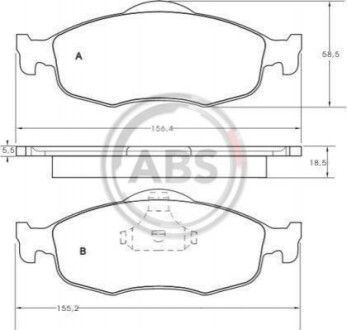 Колодка гальм. FORD Cougar / Mondeo / Scorpio передн. (ABS) A.B.S. 36809