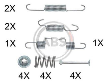 Комплект монтажных тормозов. колодок CHEVROLET (задн.) (выр-во ABS) A.B.S. 0025Q