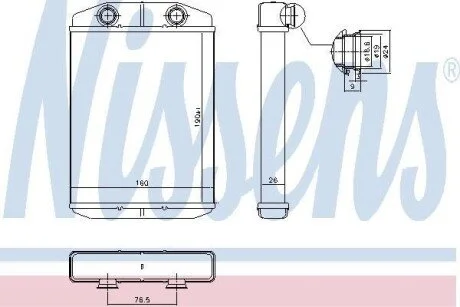 Радіатор обігрівача Nissens 71458