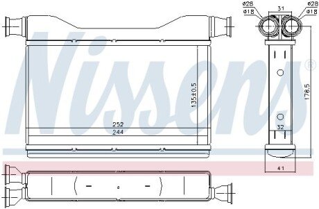 Радіатор обігрівача Nissens 70528