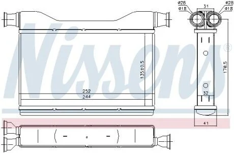 Радіатор обігрівача Nissens 70528