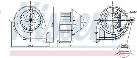 Вентилятор салону Nissens 87802