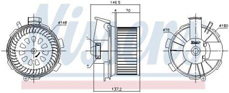 Вентилятор салону Nissens 87744