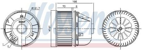 Вентилятор салону Nissens 87488