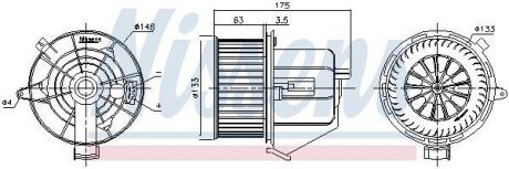 Вентилятор салону Nissens 87293