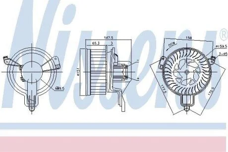 Вентилятор салону Nissens 87259