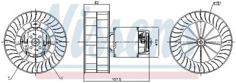 Вентилятор салону Nissens 87253