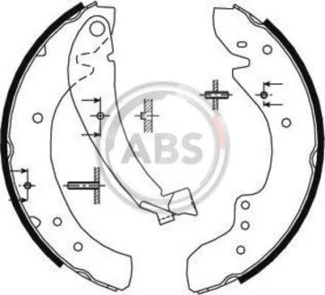 Колодка тормозов. барабан. CITROEN / FIAT / PEUGEOT Jumper / Ducato / Boxer задн. (выр-во ABS) A.B.S. 8934