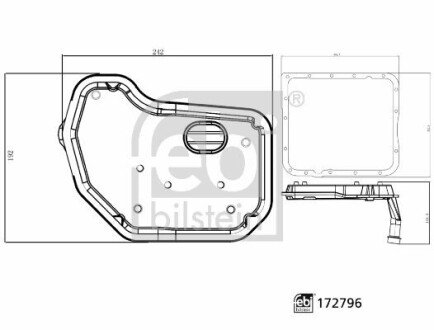 Фильтр масляный АКПП CHEVROLET SUBURBAN, TAHOE 93-09 с прокладкой (выр-во FEBI) FEBI BILSTEIN 172796