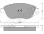 Комплект тормозных колодок из 4 шт. дисков METELLI 22-0322-1 (фото 2)