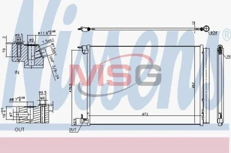 Радіатор кондиціонера Nissens 940519