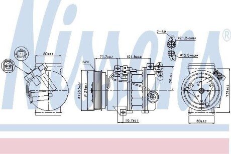 Компрессор кондиционера Nissens 89386