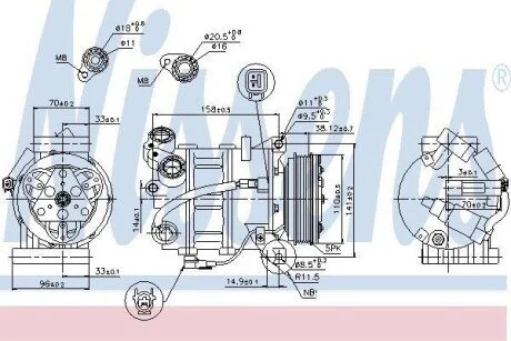 Компресор кондиціонера Nissens 89350
