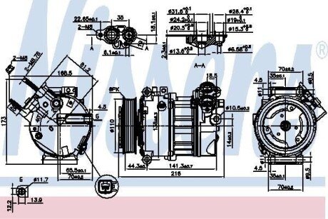 Компрессор кондиционера Nissens 890123