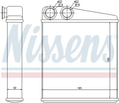 Радіатор обігрівача Nissens 72206