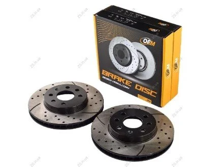 Диск тормозной передний DAEWOO LACETTI, NUBIRA (|вент.) перфорация GRAPHITE Line, компл. 2шт OEM 96286933 GL