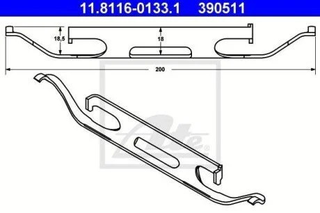 Комплект монтажних колодок ATE 11.8116-0133.1
