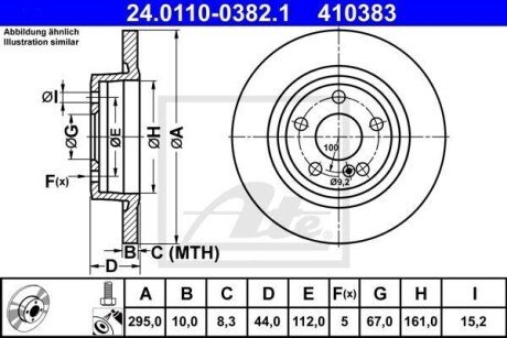 Гальмівний диск ATE 24.0110-0382.1