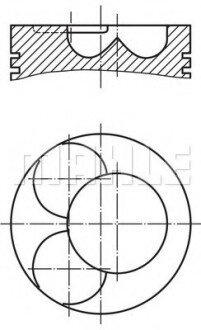 Поршень STD D108mm D0824 / 0826 MAN Knecht/Mahle 2273300