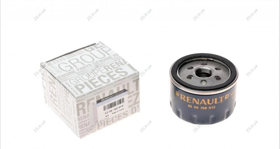 Фільтр масляний F8Q F8M F4R F9Q F5R F4P K9K (Вир-во) RENAULT 82 00 768 913 (фото 1)