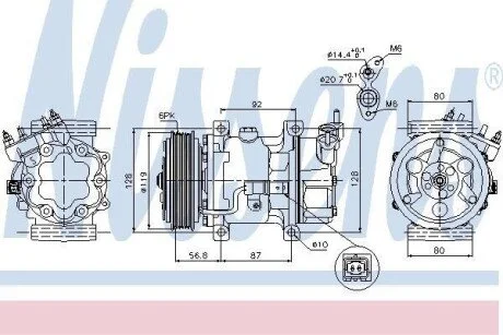Компресор кондиціонера Nissens 89053
