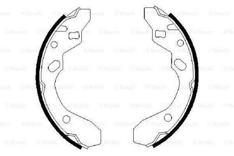 Колодки гальмівні барабанні (комплект 4 шт) Bosch 0 986 487 417