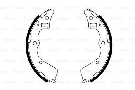 Колодки гальмівні барабанні (комплект 4 шт) Bosch 0 986 487 757