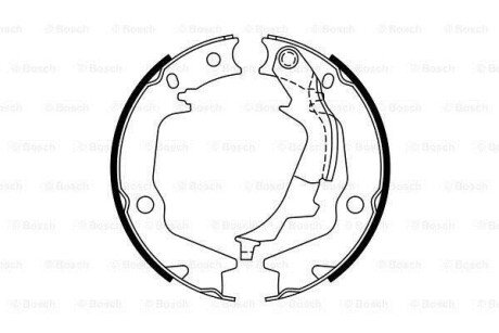 Колодки гальмівні барабанні (комплект 4 шт) Bosch 0 986 487 768