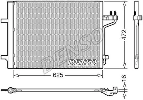 Конденсер кондиціонера Denso DCN10047