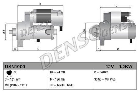 Стартер Denso DSN1009