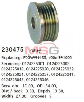 Шків ременя генератора CARGO 230475