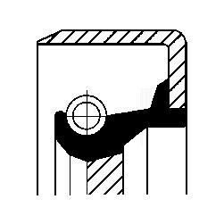 Сальник гумометалевий Corteco 12017369B