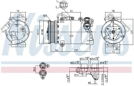Компресор кондиціонера Nissens 890040