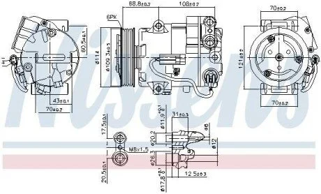 Компресор кондиціонера Nissens 890058