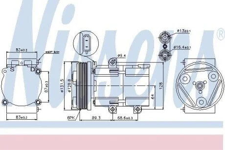 Компресор кондиціонера Nissens 89068