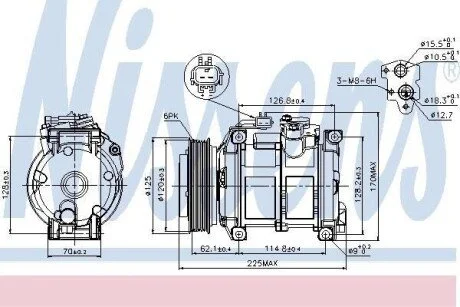 Компресор кондиціонера Nissens 89074