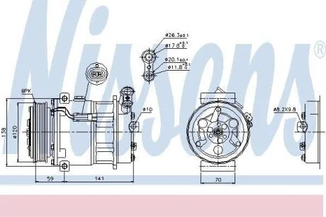 Компресор кондиціонера Nissens 89124