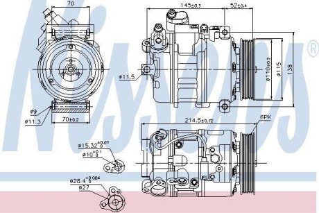 Компресор кондиціонера Nissens 89214