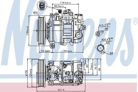 Компресор кондиціонера Nissens 89236