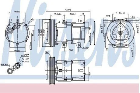 Компресор кондиціонера Nissens 89251