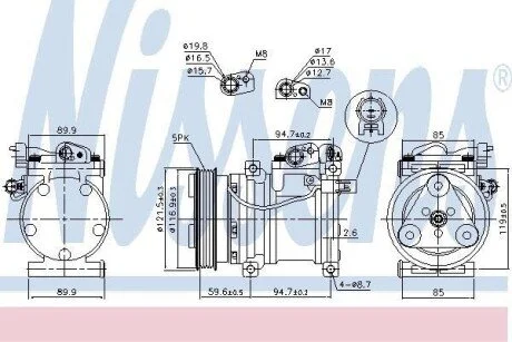 Компресор кондиціонера Nissens 89294