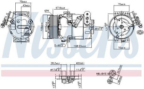 Компресор кондиціонера Nissens 89356