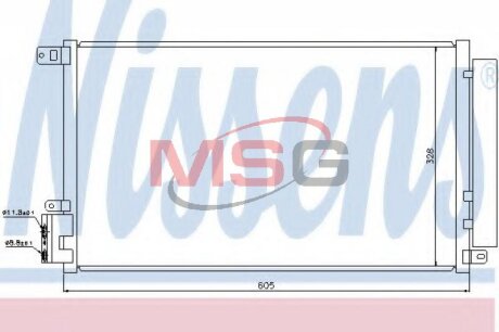 Конденсер кондиціонера Nissens 940095