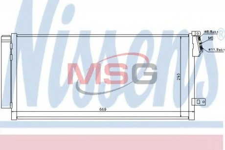 Конденсер кондиціонера Nissens 940169