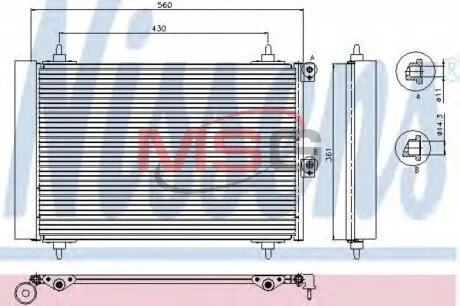 Конденсер кондиціонера Nissens 94870