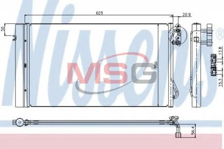 Конденсер кондиціонера Nissens 94873