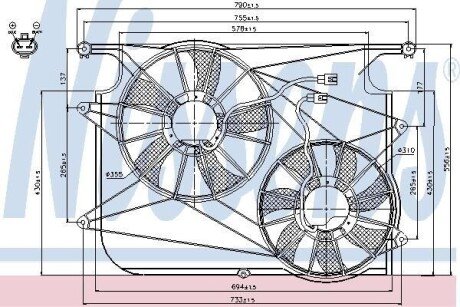 Вентилятор радіатора Nissens 85610