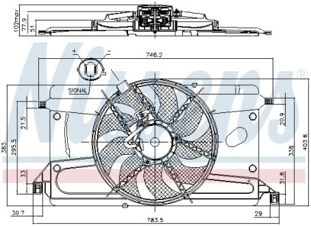 Вентилятор радіатора Nissens 85697